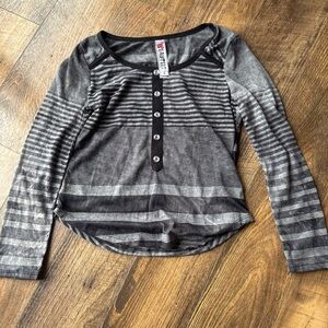 (2) Beautees Striped Button Tops